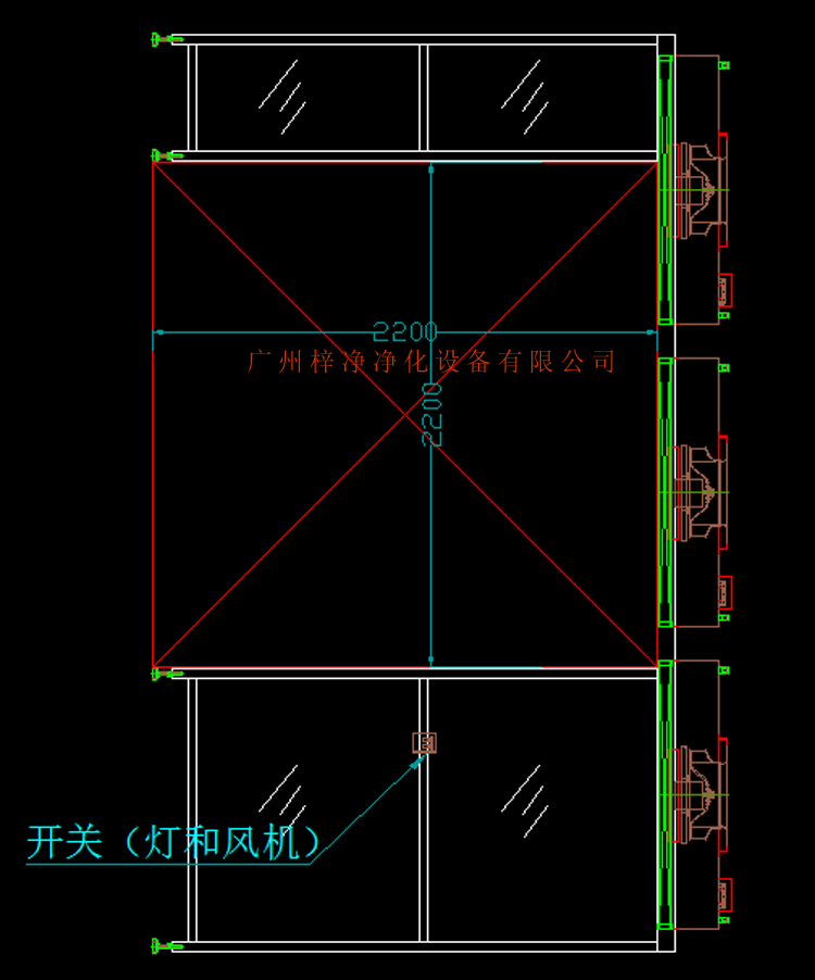 潔凈棚圖紙進(jìn)門面設(shè)計