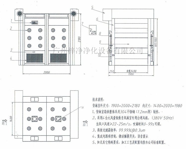 快速卷簾門風(fēng)淋間方案圖